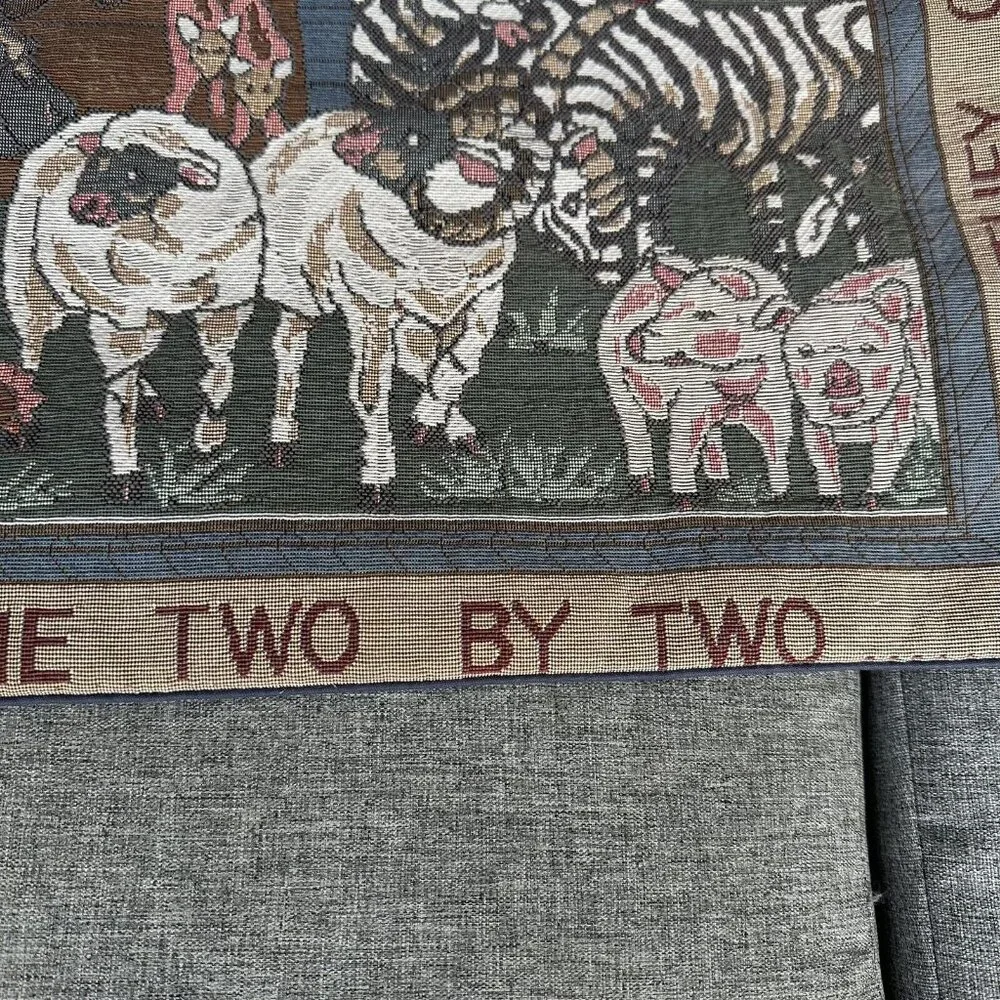 Wall Tapestry Noah's Ark And They Came Two by Two Nursery Child Room